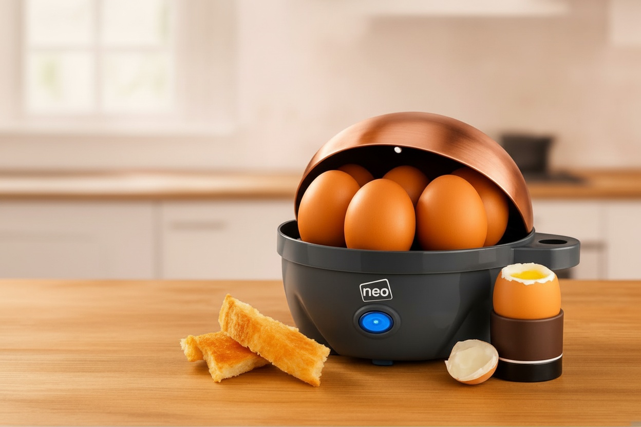Neo® 3-in-1 Electric Egg Boiler, Poacher & Omelette Maker - Stainless Steel, Multi-Egg, Easy Clean | Wowcher