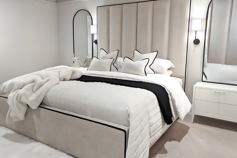 Emma Elegant Bed Frame with Optional Mattress | Wowcher Emma Elegant Bed Frame with Optional Mattress | Wowcher