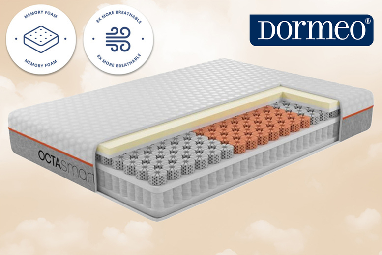 Dormeo Octasmart Hybrid Plus Memory Foam Hybrid Mattress – Pressure Relief & Breathable, Single/Double/King | Wowcher Dormeo Octasmart Hybrid Plus Memory Foam Hybrid Mattress – Pressure Relief & Breathable, Single/Double/King | Wowcher