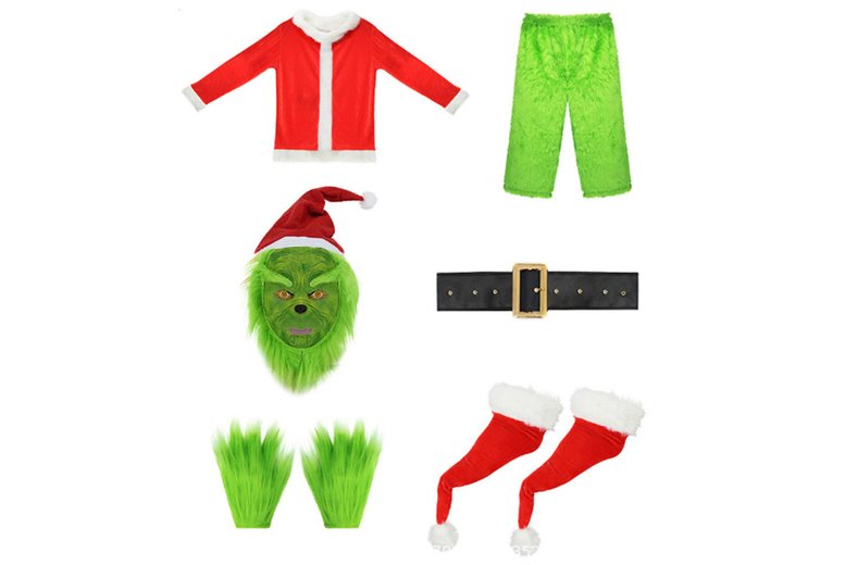 Grinch- Deluxe Christmas Fancy Dress Costume – Kids & Adults, Full Set & Mask Options | Wowcher Grinch- Deluxe Christmas Fancy Dress Costume – Kids & Adults, Full Set & Mask Options | Wowcher