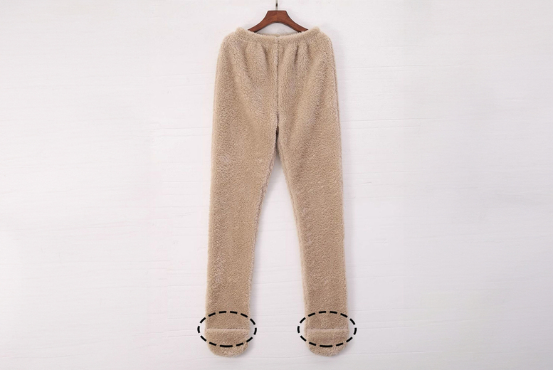 Unisex Warm Fleece Lined Plush Footed Pyjama for Adults, UK10, Khaki | Wowcher