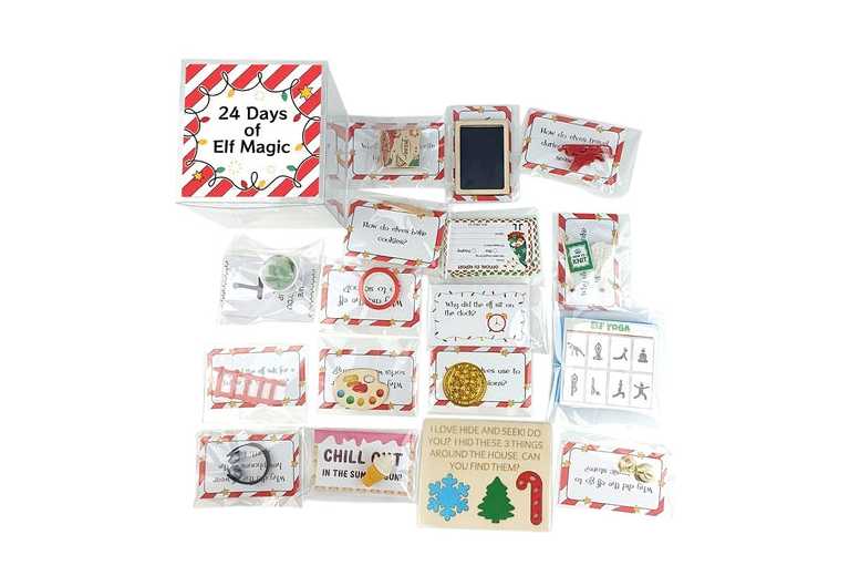 24 Days Christmas Elf Antics Activity Props Kit – Festive Countdown Gift for Kids & Families | Wowcher