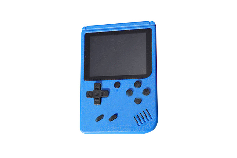 Handheld Retro Gaming Console – 400 Games, 3″ Colour Display, TV Connect, Portable Blue | Wowcher