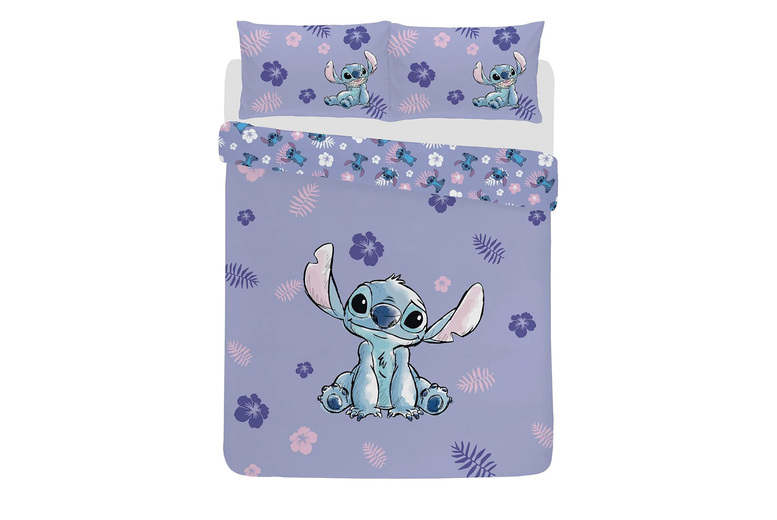 Disney Lilo & Stitch Polycotton Reversible Bedding Set – Soft, Machine Washable Duvet Cover with Pillowcase – Single or Double | Wowcher