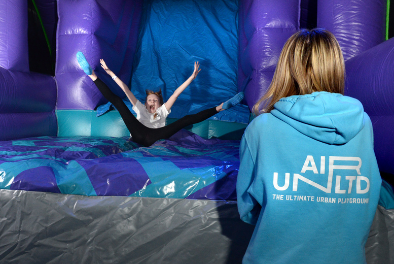 1 Hour Family Inflatable Park Access with 2 Hot Drinks & 2 Slushies at Air Unlimited, Burnley | Wowcher