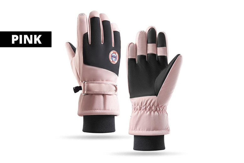 Canada Goose- Thermal Touchscreen Windproof Ski Gloves, Women, Pink | Wowcher
