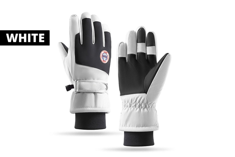 Canada Goose- Thermal Touchscreen Windproof Ski Gloves, Men, White | Wowcher