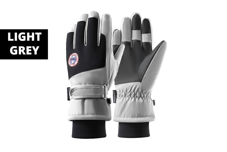 Canada Goose- Thermal Touchscreen Windproof Ski Gloves, Men, Light Grey | Wowcher