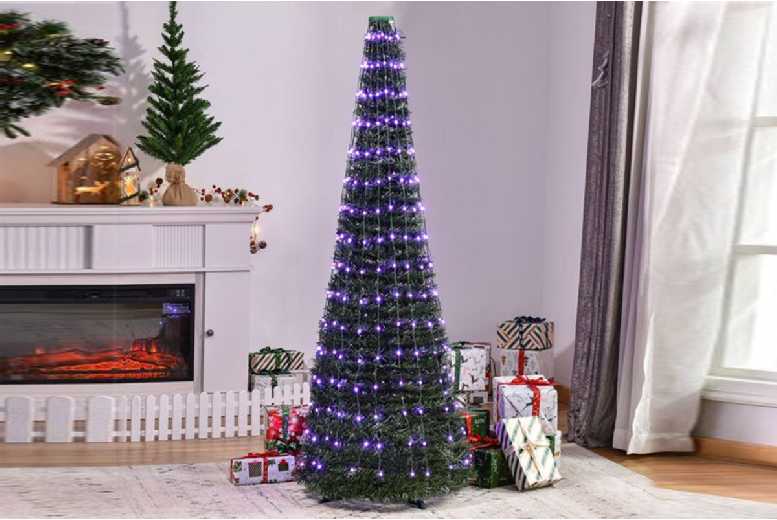App-Controlled LED Christmas Tree Lights String – Customisable RGB, Music Sync, Water-Resistant, USB Powered | Wowcher