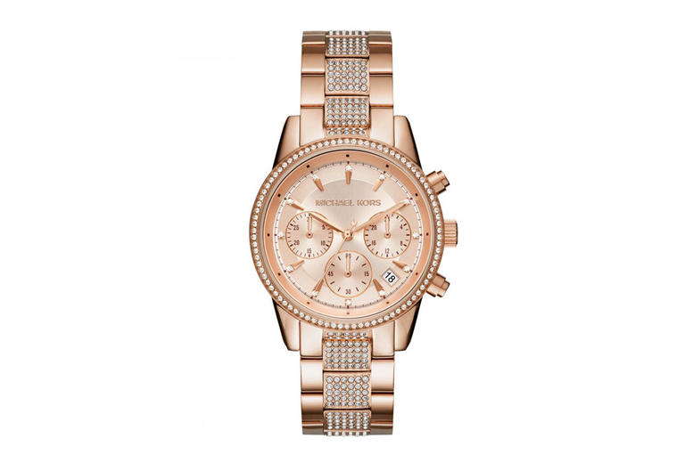 Michael Kors MK6485 Ritz Rose Gold Tone Chronograph Ladies Watch Michael Kors MK6485 Ritz Rose Gold Tone Chronograph Ladies Watch
