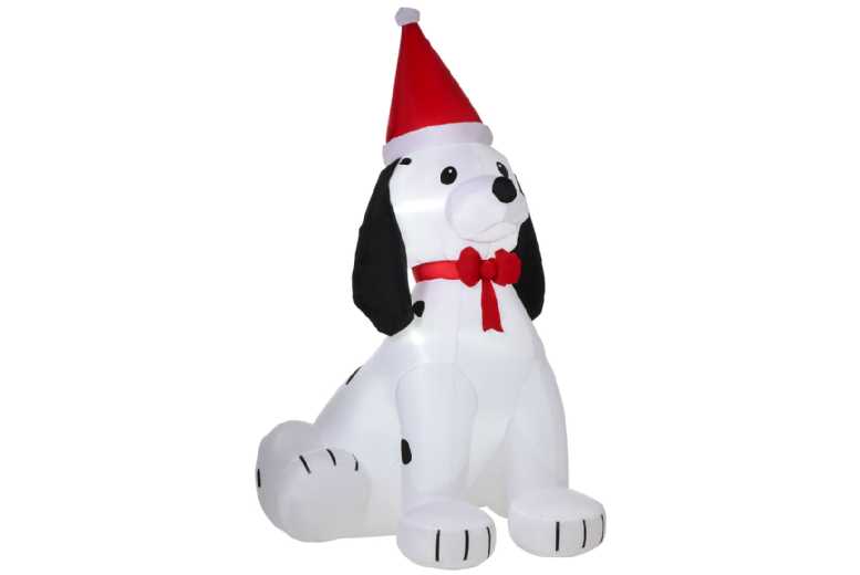 1.8m Christmas Puppy with Santa Hat | Wowcher