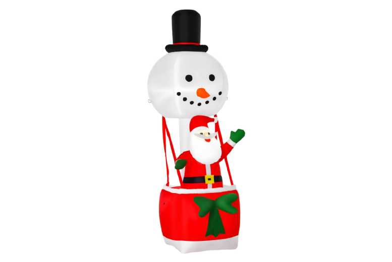 2.5m Santa in Hot Air Balloon Inflatable | Wowcher