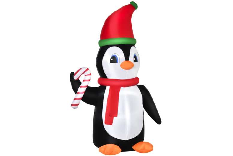 2.5m Pre-Lit Christmas Penguin Inflatable with Candy Cane – Outdoor LED Yard Decoration | Wowcher 2.5m Pre-Lit Christmas Penguin Inflatable with Candy Cane – Outdoor LED Yard Decoration | Wowcher