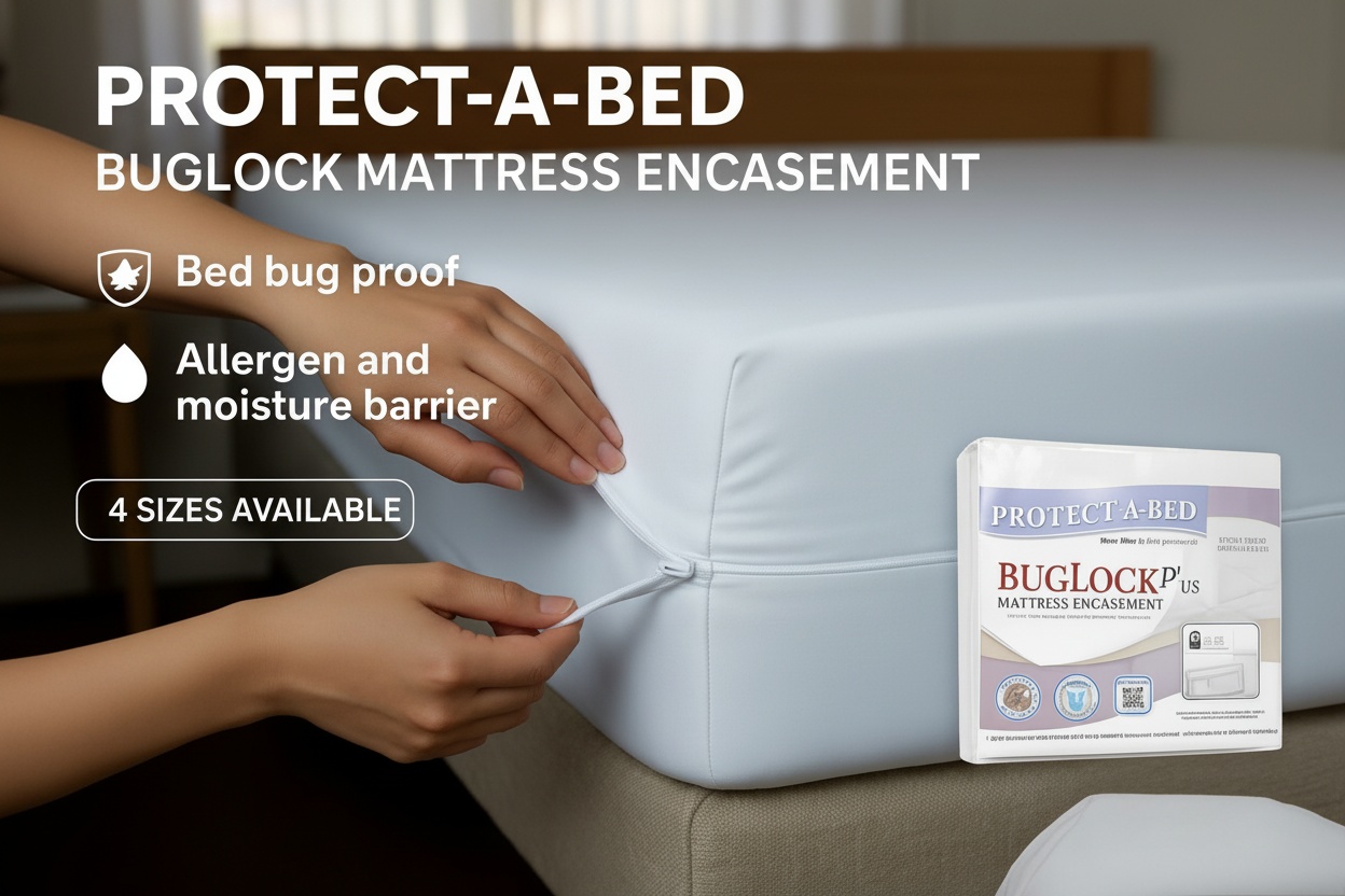 Protect-A-Bed BugLock Mattress Encasement - Bed Bug Proof, Breathable, Machine Washable - 4 Sizes | Wowcher