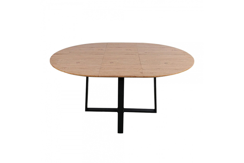 160cm Industrial Style Round Extending Dining Table – 4 Seater 160cm Industrial Style Round Extending Dining Table – 4 Seater
