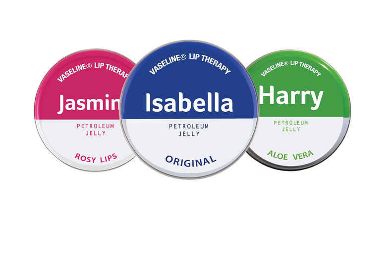 3x Personalised Vaseline Tins - Nourishing Lip Care | Wowcher