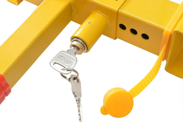 Heavy Duty Anti-Theft Wheel Clamp – Universal Fit, Weather-Resistant Car Security Lock | Wowcher