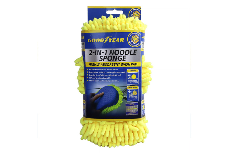 Goodyear Double Delight Microfibre Car Wash Sponges – Dual-Sided, Universal Fit, Scratch-Free Cleaning | Wowcher