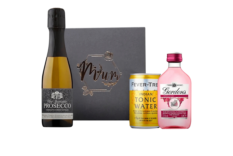 Prosecco & Gordon’s Gin Luxury Gift Hamper in Engraved Rose Gold Box for Mum – Beer Hunter | Wowcher