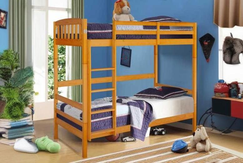 Elegant & Sturdy Modern Bunk Bed Frame with Durable Base | Wowcher Elegant & Sturdy Modern Bunk Bed Frame with Durable Base | Wowcher
