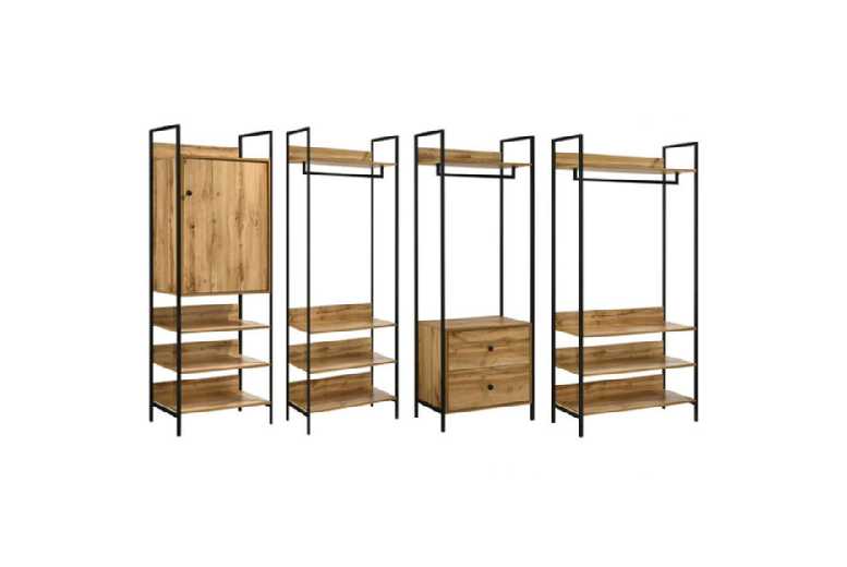 Modular Zahra Oak 4-Piece Bedroom Furniture Set – Oak Wardrobe, Chest of Drawers, Bedside Table & Dressing Table – Contemporary Storage Suite | Wowche Modular Zahra Oak 4-Piece Bedroom Furniture Set – Oak Wardrobe, Chest of Drawers, Bedside Table & Dressing Table – Contemporary Storage Suite | Wowche