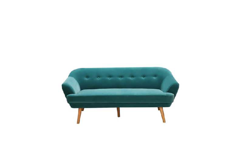 Emerald Green Velvet 3-Seater Sofa – Classic Modern Velvet Sofa with Wooden Legs | Wowcher Emerald Green Velvet 3-Seater Sofa – Classic Modern Velvet Sofa with Wooden Legs | Wowcher
