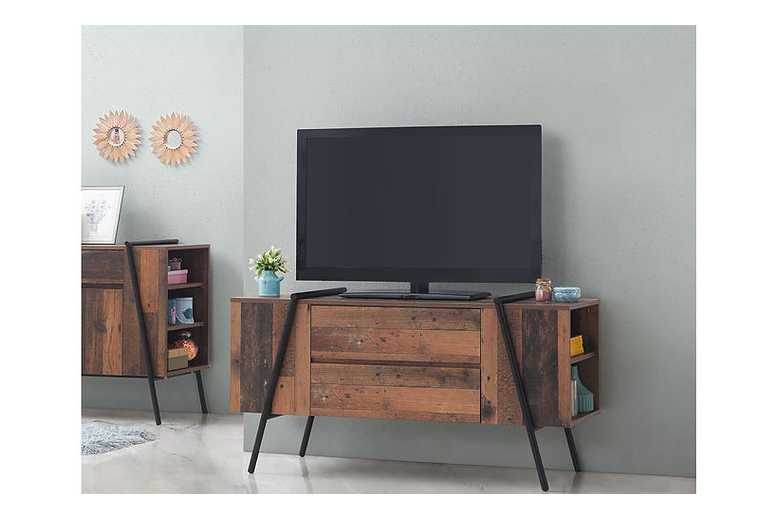 Abbey Oak Bedroom TV Stand with Storage Drawers & Shelves – Classic Wood Finish, Space-Saving Cabinet | Wowcher Abbey Oak Bedroom TV Stand with Storage Drawers & Shelves – Classic Wood Finish, Space-Saving Cabinet | Wowcher