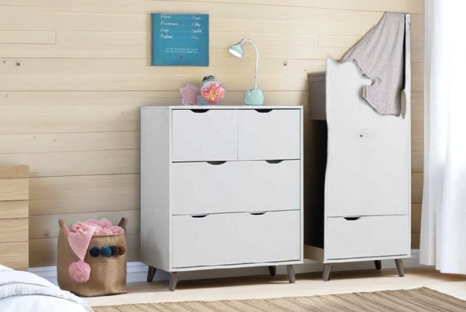 Scandi White 4-Drawer Chest – Compact Bedroom Storage Unit | Wowcher Scandi White 4-Drawer Chest – Compact Bedroom Storage Unit | Wowcher