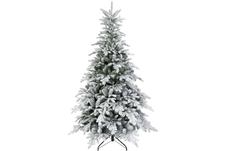 Majestic 6ft Snow-Flocked Christmas Tree with LED Magic Majestic 6ft Snow-Flocked Christmas Tree with LED Magic