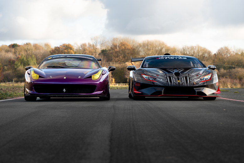 Supercar Driving Experience: Lamborghini Huracán vs Ferrari 458 Challenge – 16 Laps at Drift Limits, Hertfordshire | Wowcher