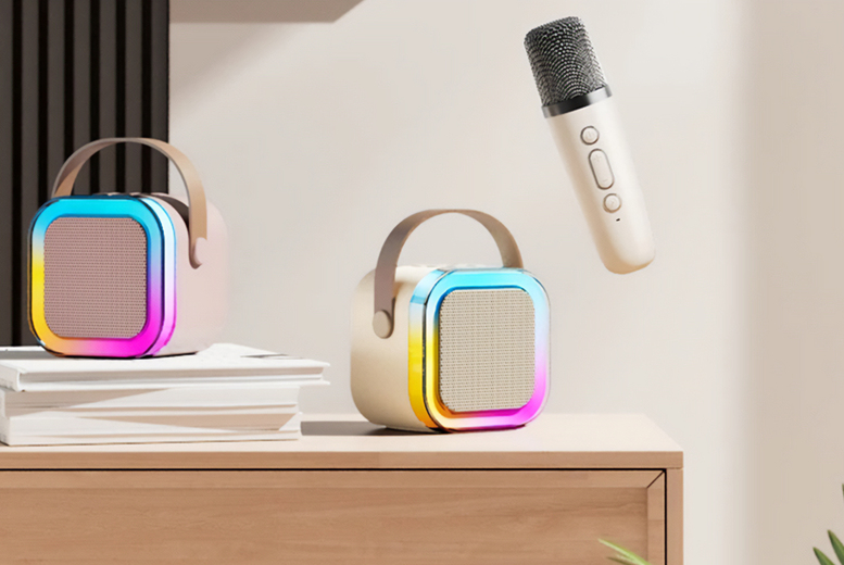 Bluetooth Karaoke Machine with Microphones – 4 Colours! | Wowcher Bluetooth Karaoke Machine with Microphones – 4 Colours! | Wowcher