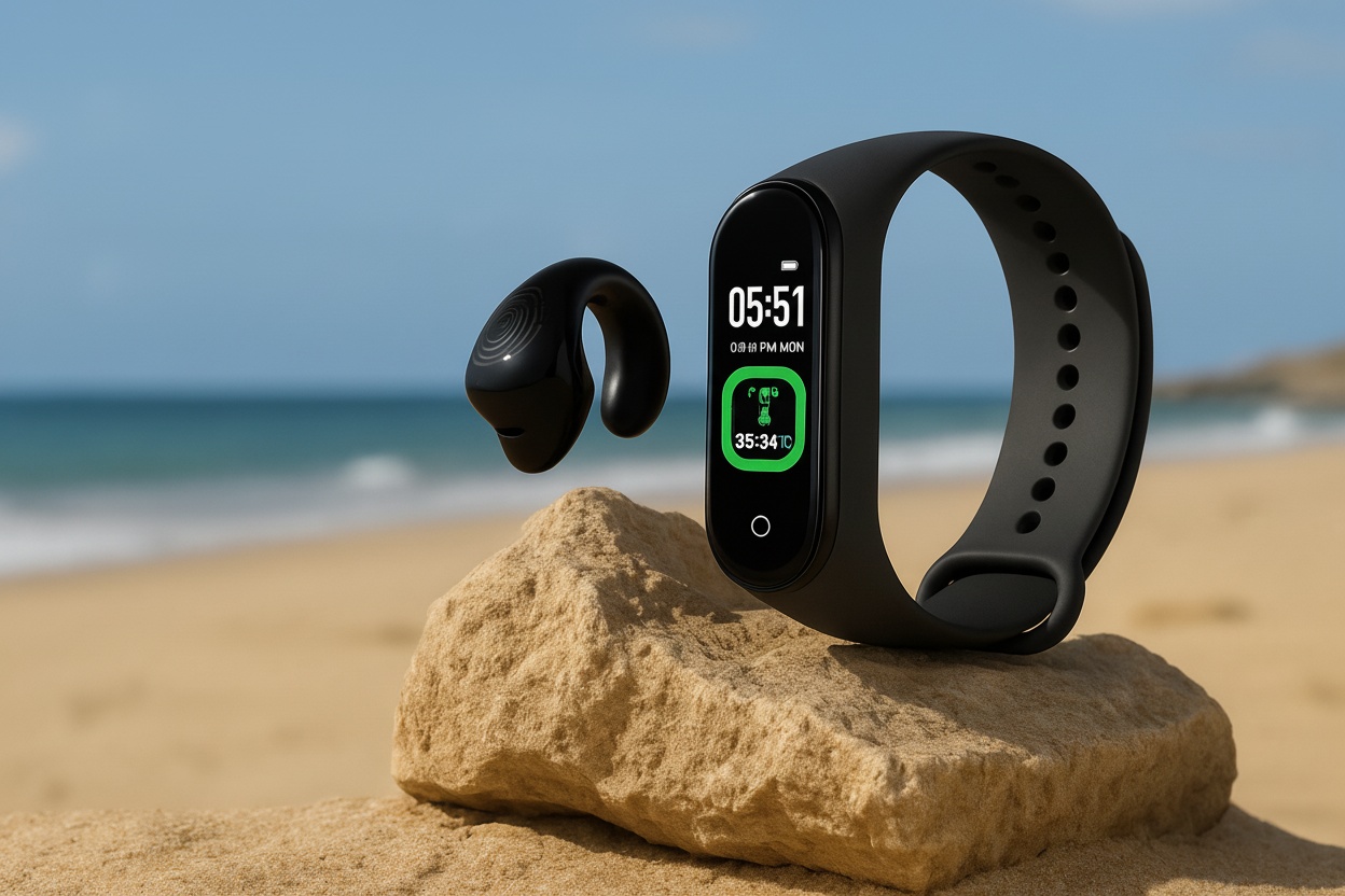 Smart Watch & Earbuds Bundle - Advanced Fitness Tracker with AMOLED Display, Heart Rate Monitor & Wearable Tech Integration | Wowcher