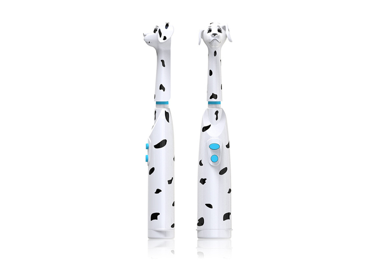 Kids Electric Toothbrush – Spotted Dog Design, Soft Bristles, Musical Timer, Age 3+ | Wowcher