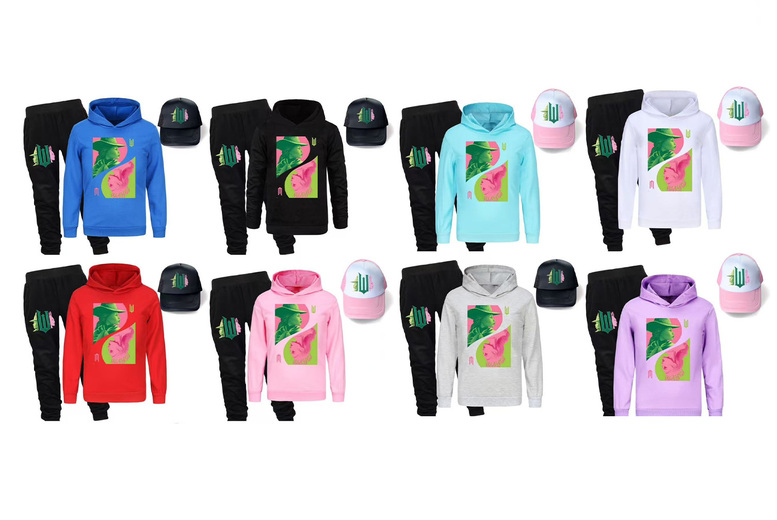 Kids Wicked Print Cotton Sweatshirt, Joggers & Hat Set – 2Y-16Y, Soft & Breathable, Unisex | Wowcher