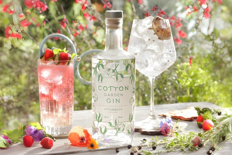 Craft Gin Club – Otterbeck Distillery Cotton Garden Gin 70cl (42% ABV) – Premium Gift Hamper | Wowcher