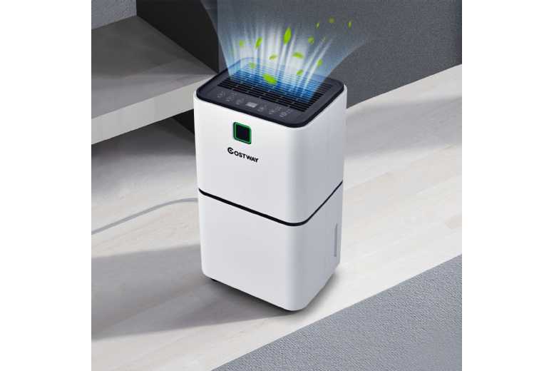 Energy Efficient 12L Whisper-Quiet Electric Dehumidifier – Sleek Kitchen Moisture Control & Air Purifier | Wowcher