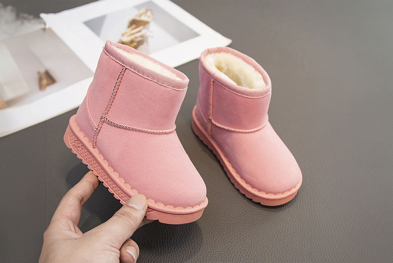 Unisex Kids'   Winter Warm Snow Boots, UK1, Pink | Wowcher