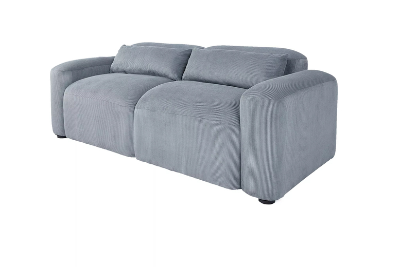 Powder Blue Corduroy 2 or 3-Seater Sofa – Modern Fabric Lounge Seating | Wowcher Powder Blue Corduroy 2 or 3-Seater Sofa – Modern Fabric Lounge Seating | Wowcher