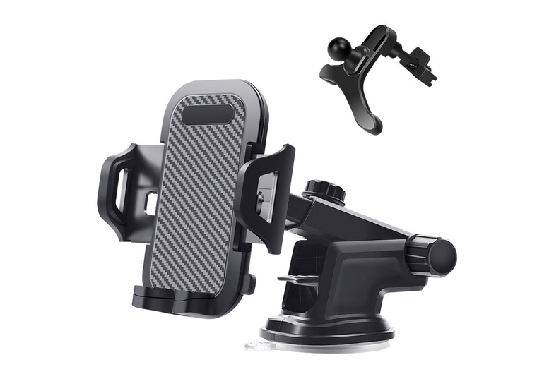 3-in-1 Rotating Universal Car Phone Holder - 360° Air Vent Mount for iPhone, Samsung, Android - Secure Twist-Lock - Case-Friendly | Wowcher