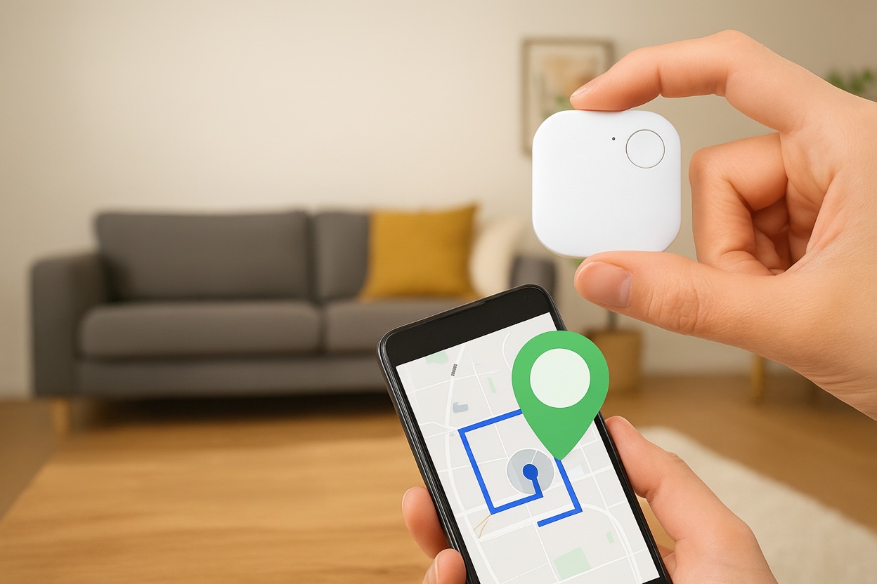 AirTag  Smart Key Tag Finder - Bluetooth Tracker, Lost Location Alerts & Two-Way Alarm - Wearable Tech for Keys, Bags & Essentials | Wowcher