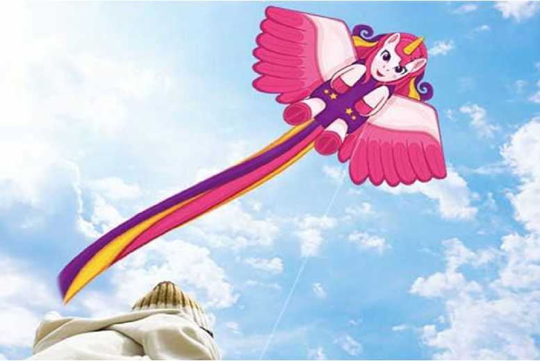 Easy-to-Fly Outdoor Kites for Kids & Families – Ages 3+, Unicorn, Rocket, Shark & More | Wowcher