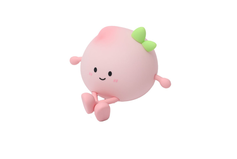 Little Silicone Peach Table Night Light – Warm Glow or Colour Changing, Rechargeable, Cute Bedroom Lamp | Wowcher