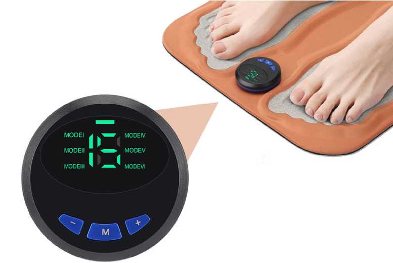 6-Mode Electric EMS Foot Massager Mat – Portable Beauty Tech for Tired Feet | Wowcher
