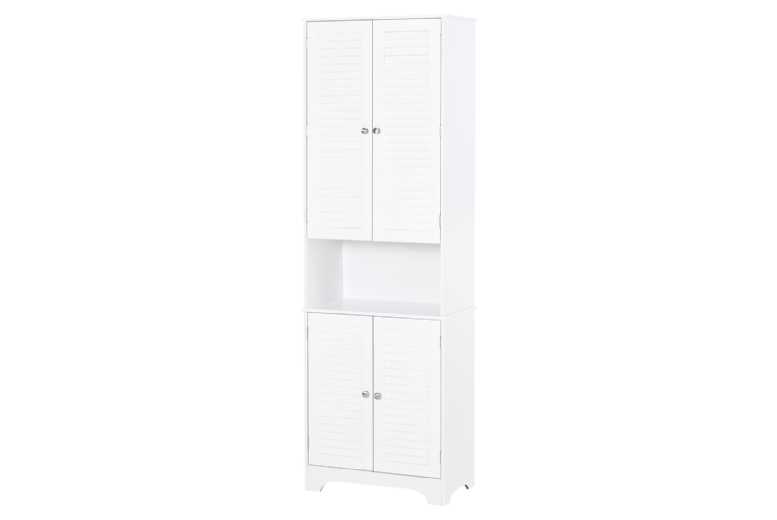 Stylish 6-Tier MDF Freestanding Cabinet – Elegant White | Wowcher Stylish 6-Tier MDF Freestanding Cabinet – Elegant White | Wowcher
