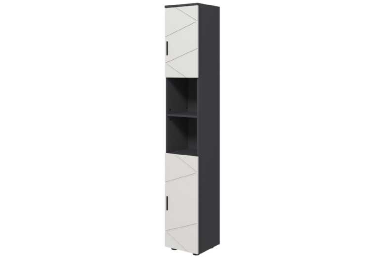 Stylish 183cm Tall Cabinet with Adjustable Shelves – Grey Stylish 183cm Tall Cabinet with Adjustable Shelves – Grey