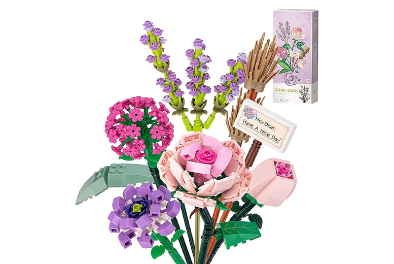 Mini Flower Bouquet Building Sets for Adults – Up to 568 Pieces! | Wowcher