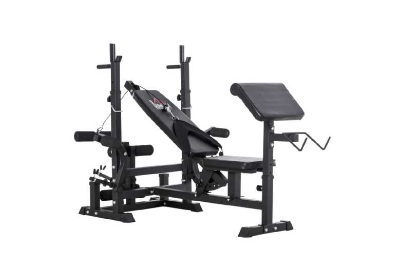 Ultimate Multi-Gym Station – Adjustable Steel Home Gym Rack with Chest Fly, Preacher Curl, Leg Curl, 120kg Capacity, Compact Design | Wowcher