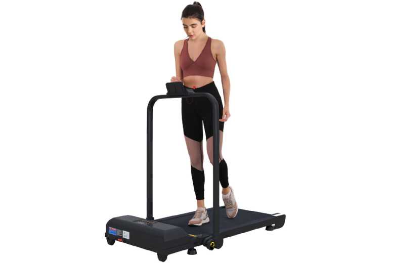 2.5HP Folding Treadmill Desk – Compact, Steel Frame, 100kg Capacity, 2-in-1 Walking & Running Modes | Wowcher