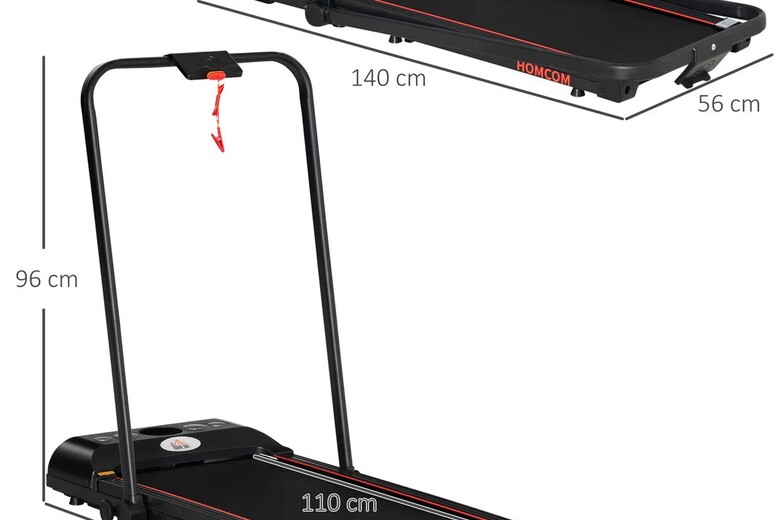 Compact Folding Walking Treadmill – Heavy-Duty Steel Frame, LED Display, Bluetooth, 100kg Capacity | Wowcher