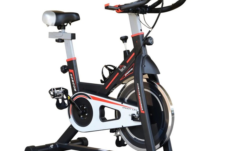 Belt-Driven Exercise Bike with LCD Display – Sleek Black | Wowcher